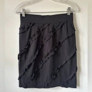 Marc by Marc Jacob’s Bodycon  Ruffle Black Mini Skirt